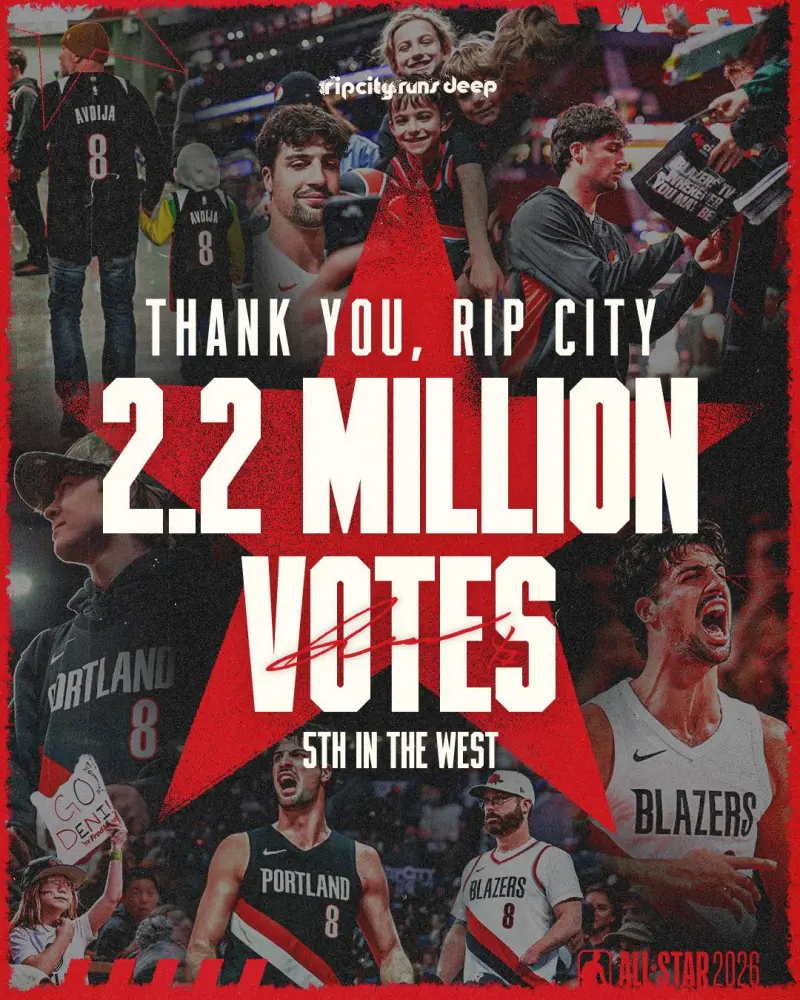 kaiyun sports-220万票西部第五！开拓者官方致谢为阿夫迪亚投票的球迷